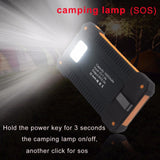 Waterproof Solar Power Bank with LED Light & Compass - Mobile Thangs