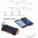 Waterproof Solar Power Bank with LED Light & Compass - Mobile Thangs