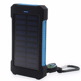 Waterproof Solar Power Bank with LED Light & Compass - Mobile Thangs