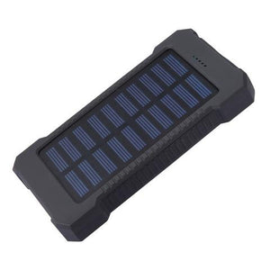 Waterproof Solar Power Bank with LED Light & Compass - Mobile Thangs