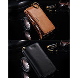 FLOVEME Retro Business Leather Wallet Phone Case-iPhone Cases-Mobile Thangs