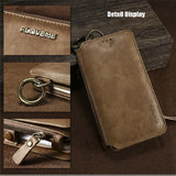 FLOVEME Retro Business Leather Wallet Phone Case-iPhone Cases-Mobile Thangs