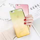 Blue-Ray Gradient Color Transparent Phone Cases - Mobile Thangs