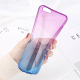 Blue-Ray Gradient Color Transparent Phone Cases - Mobile Thangs