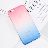 Blue-Ray Gradient Color Transparent Phone Cases - Mobile Thangs